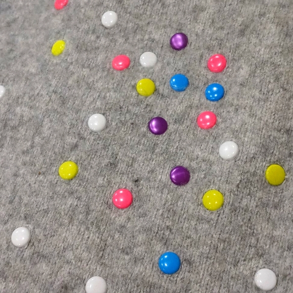 Lord & Taylor 424 Fifth Women's Grey Cashmere/ Wool Blend "Button" Sweater L - Picture 12 of 17